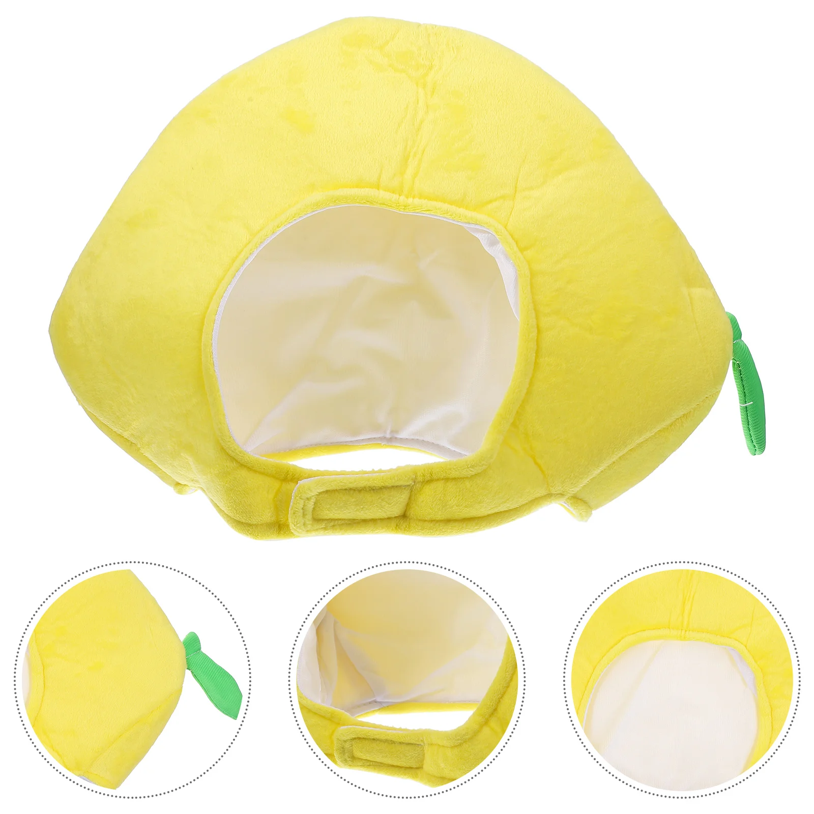 Lemon Costume Hood Shaped Hat Clothing Adorable Head Cover Short Plush Party Prop Miss