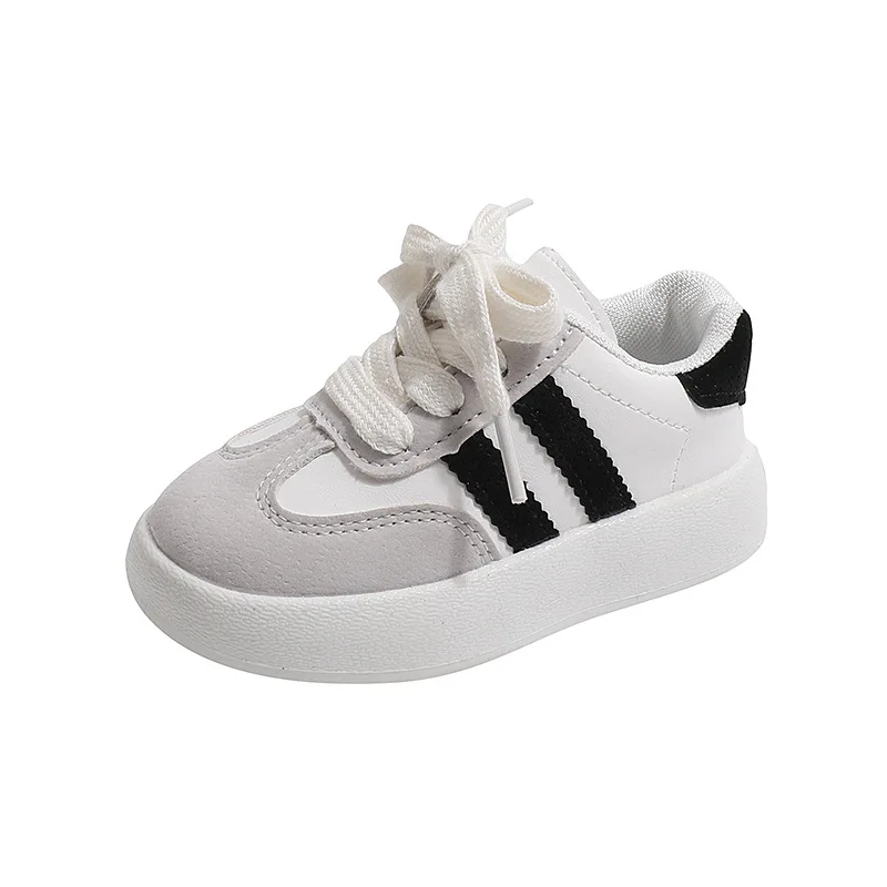 Toddler Baby Kids Fashion Design Walking Shoes Sneakers White Non-slip Casual Shoes Boys Girls Breathable Outdoor Board Shoes