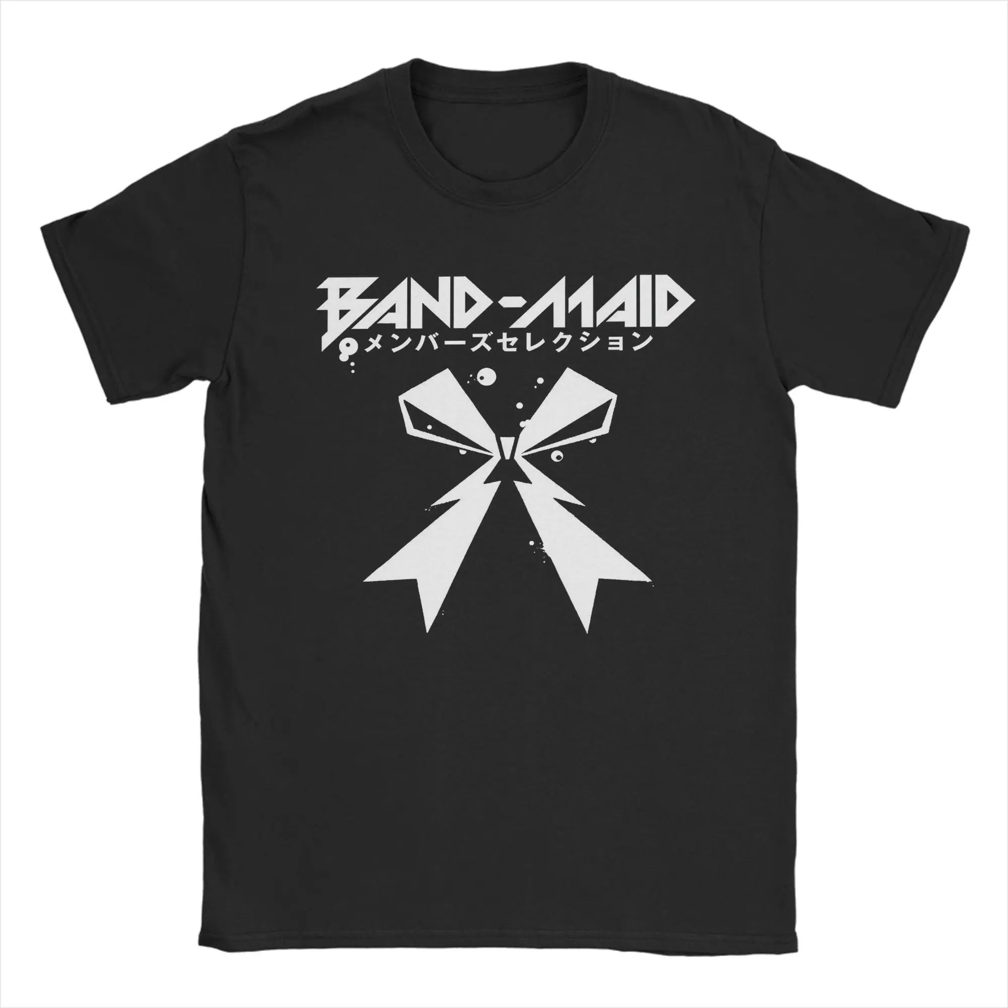 Men Band Maid Japan Metal Logo T Shirt  Pure Cotton Clothes Funny Short Sleeve Crew Neck Tees Original T-Shirts