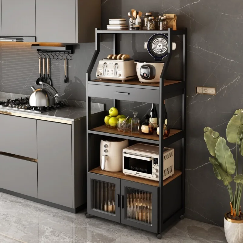 Metal Glass Rack Spices Soda Can Bakery Ice Cream Vegetable Holder Shelving Display Especieros De Cocina Kitchens Accessories