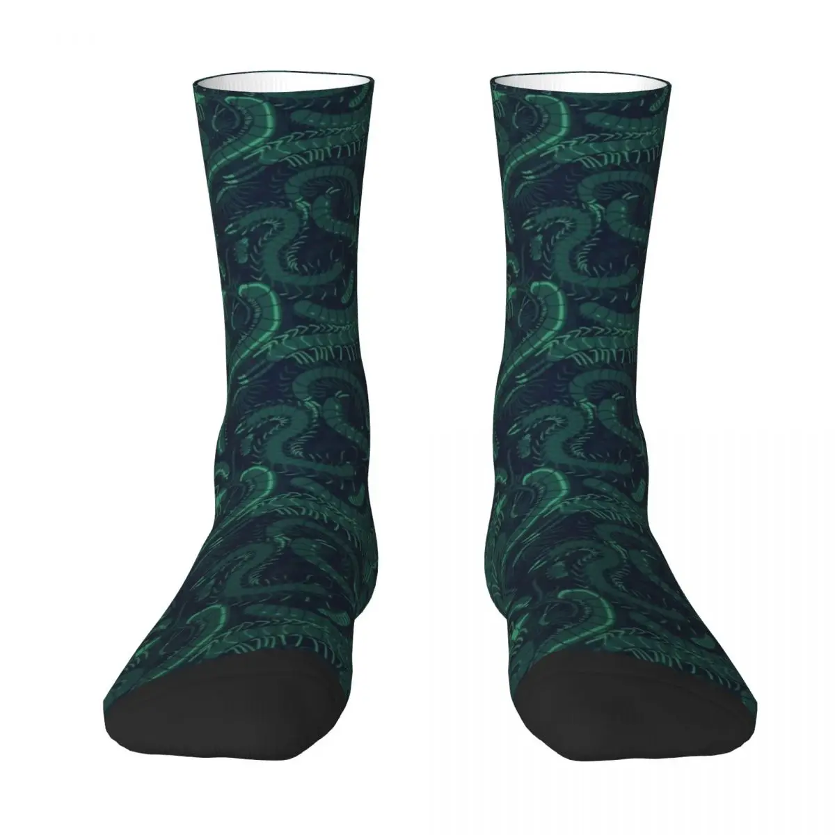 

myriapod menagerie - green Socks essential Heating sock heated New year's Ladies Socks Men's