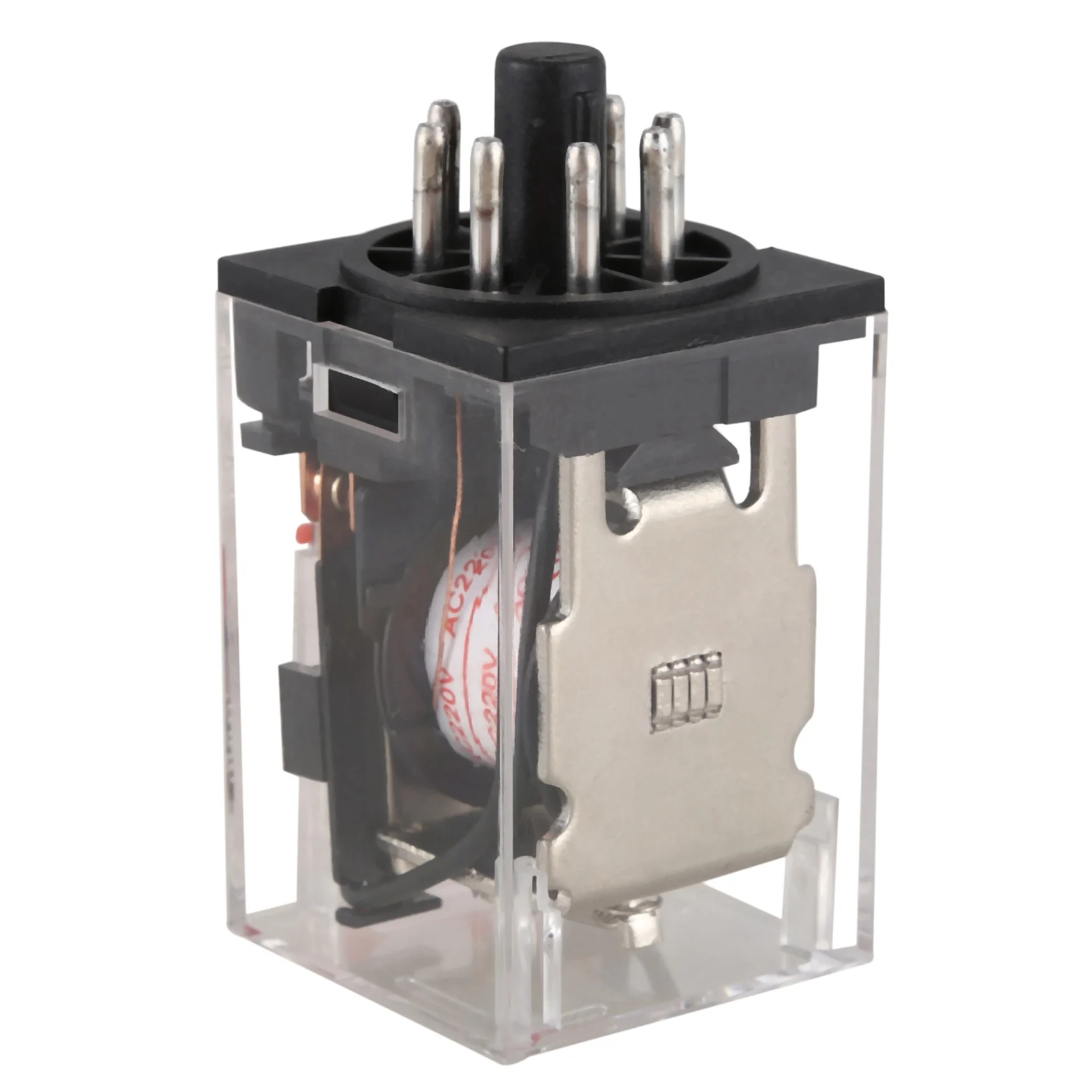 

2X MK2P-I Clear Shell DPDT AC220V Coil Power Relay Socket Base