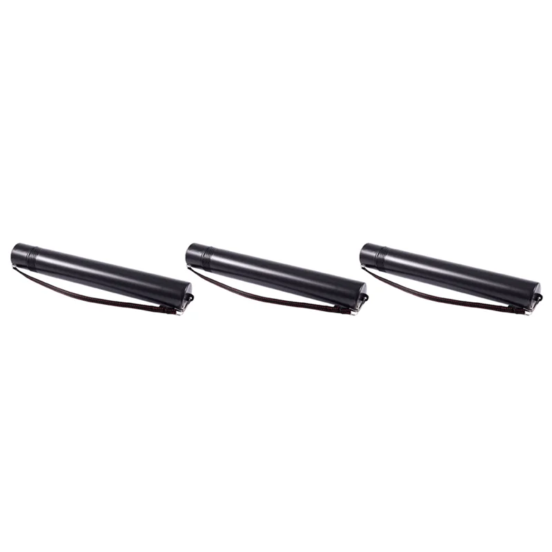 A01K-3X Black Plastic Drawing Picture Storage Tube Poster Scroll Holder