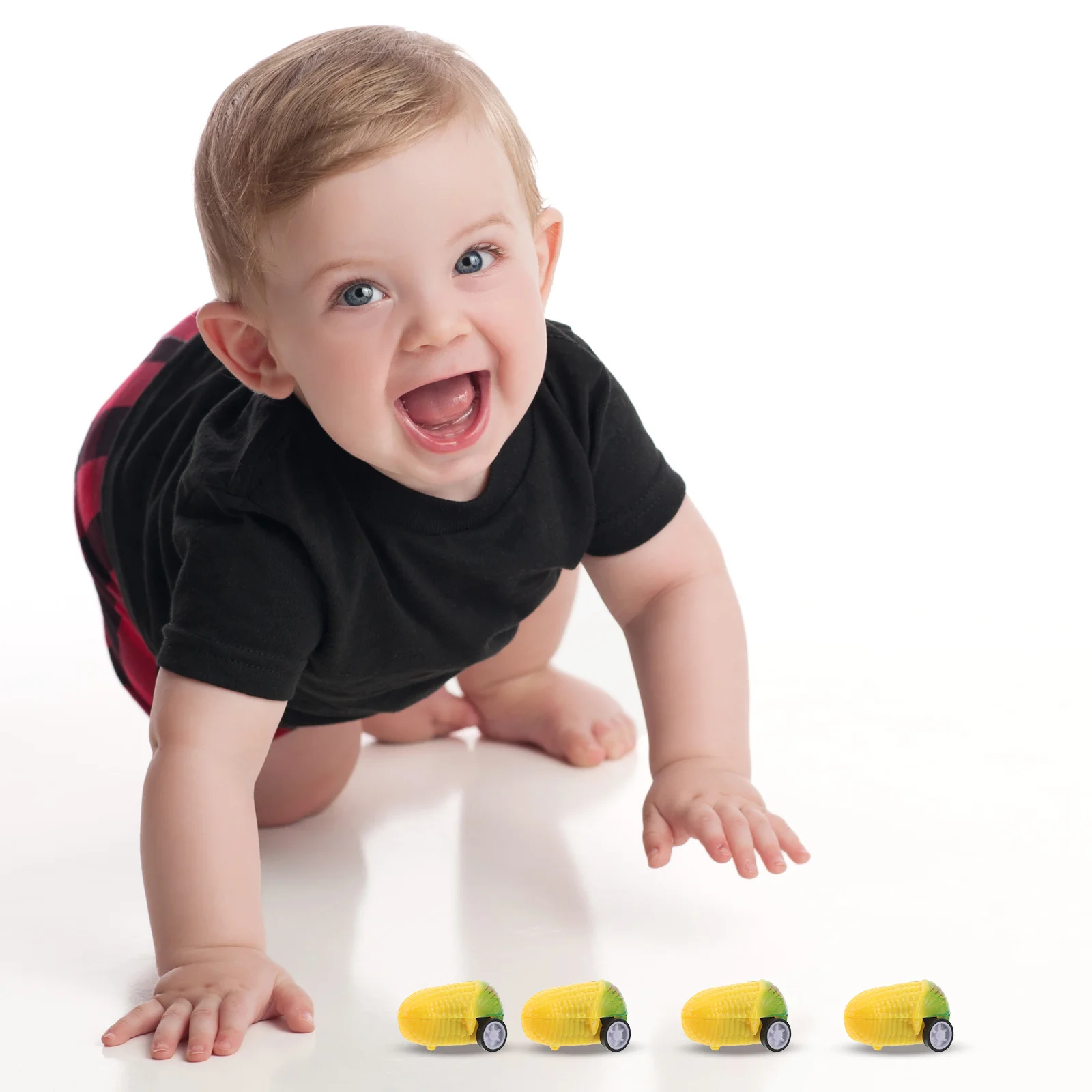 Mini coches con temática vegetal para niños, 10 Uds., alimentados por fricción, sin necesidad de baterías, Material seguro para jugar en interiores y exteriores