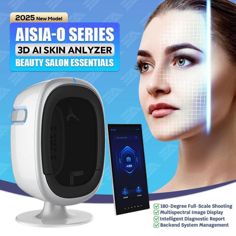 AISIA-O Series 3D AI Skin Analyzer Magic Mirror Facial Scanner 17 Skin Indicates Detection Diagnosis Beauty Salon Equipment