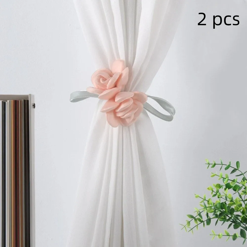 2 PCS Home Decor Fashion Tulip Curtain Tieback Adjustable Elegant Curtain Straps Beautifully Curtain Buckle Living Room