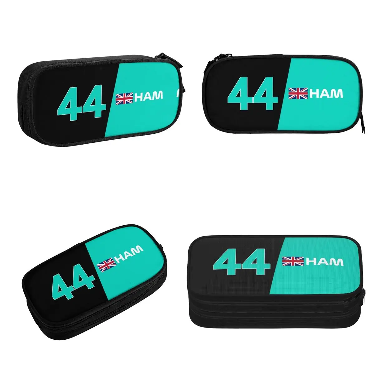 F1 Lewis Hamilton Mercedes AMG Pencil Cases Large Capacity Pen Bags Pen Box Pencil Pouch For Boys Girls Students Stationery