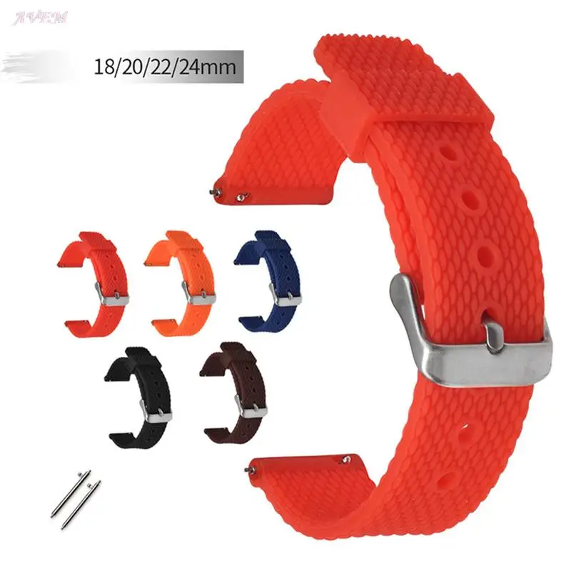 

Silicone Strap 18mm 20mm 22mm 24mm Men Women Quick Release Smart Watch Band Bracelet for Samsung Galaxy Watch 4 Amazfit GTS 2