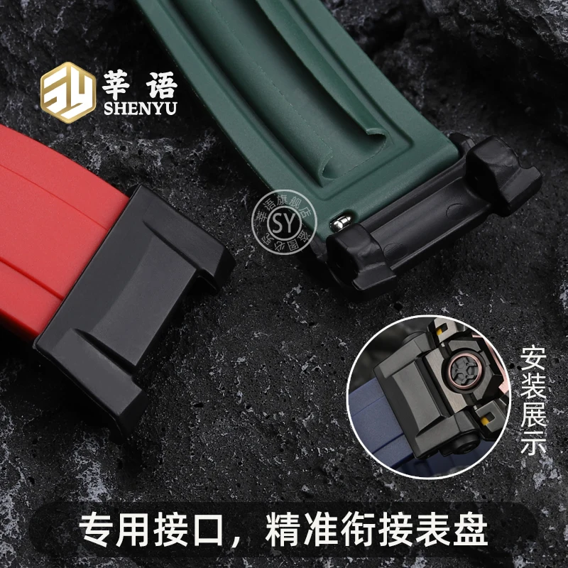 متوافق مع حزام ساعة Casio G-SHOCK من الجيل الثالث Big Mud King GWG-B1000 المطاطي المعدل للرجال