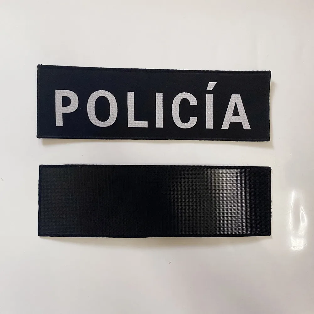 Dulbag-Écusson de police en fonte, patchs de sac à dos de police militaire, 27x8cm, 1 pièce