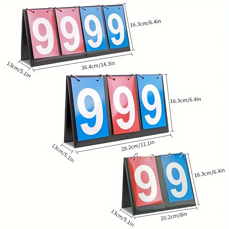Versatile Sports Scoreboard with Dual, Triple, and Quad Digit Displays for Table Tennis, Basketball, and Football