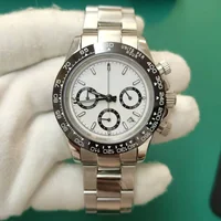 Reloj de cristal de zafiro para hombre, cronógrafo de cuarzo Beat, resistente al agua hasta 50M, relojes de pulsera para natación, reloj 316L para hombre