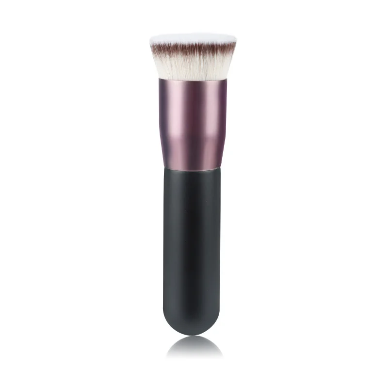 Nouveau Grand gros plat incliné rond fond de teint brosse unique maquillage pratique sans Trace fond de teint