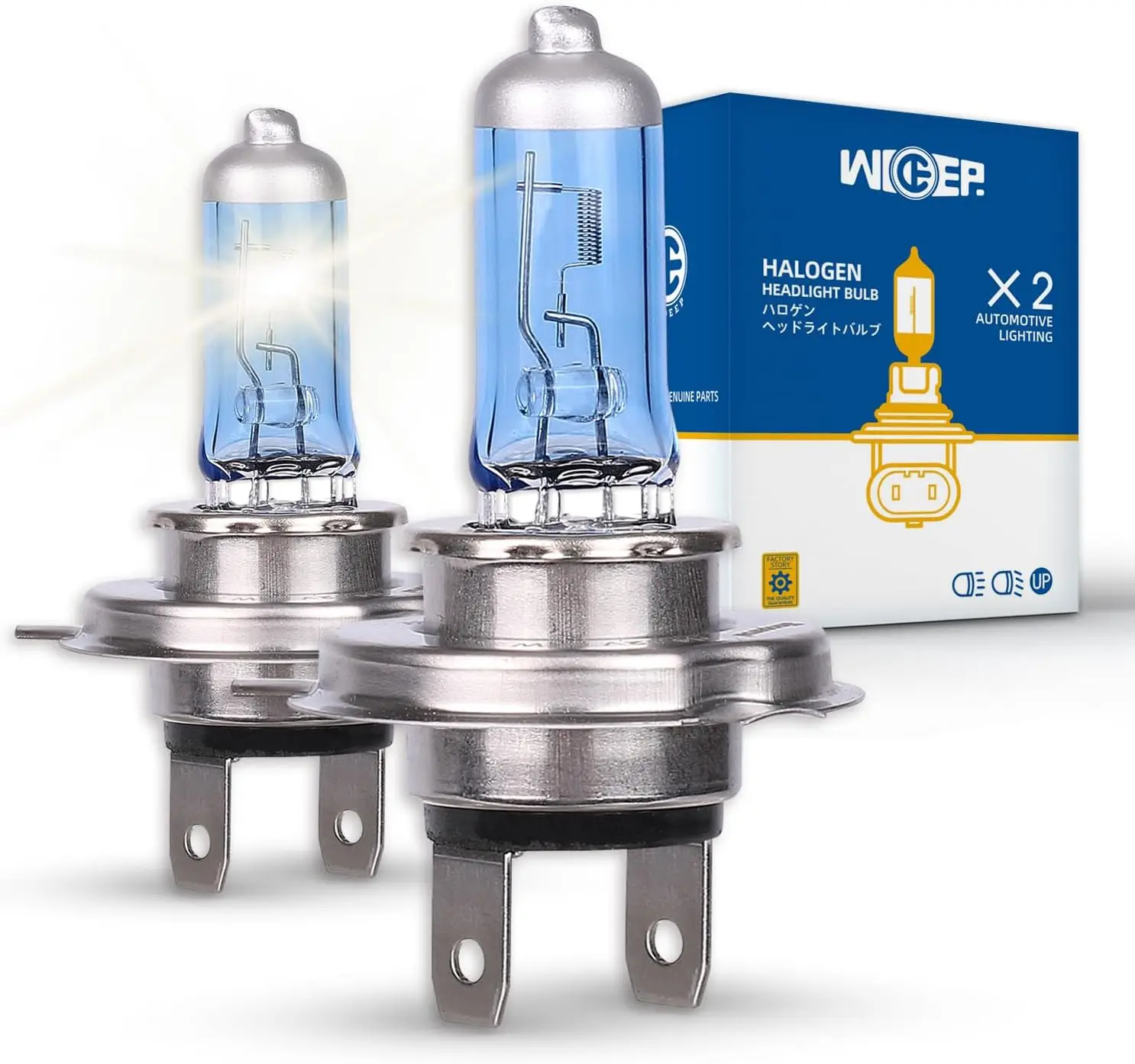 

H7 Halogen Headlight Bulbs, Standard High Beam or Low Beam or Fog Light Bulb, DC 12V 55W 5000K White Headlight Replacement Bulbs