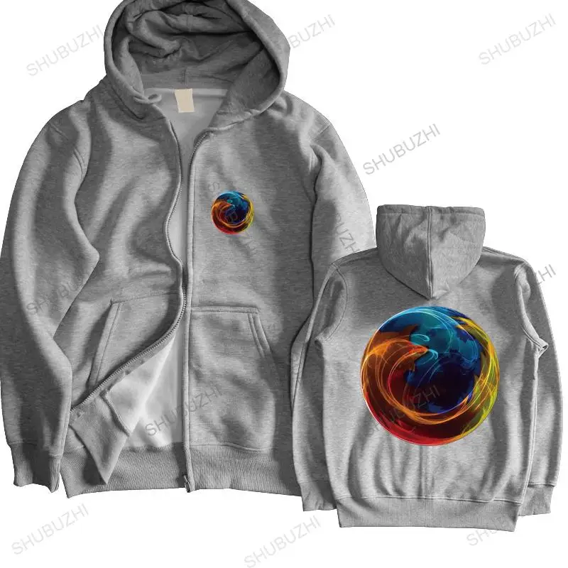 fashion brand winter hoodies Firefox male hooded zipper warm jacket