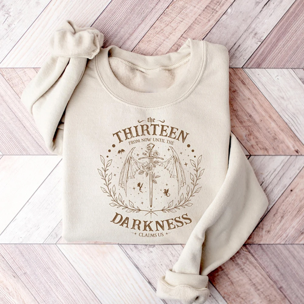 ثلاثة عشر عرش من الزجاج البلوز من الظلام مطالبة لنا قميص عادية كم طويل الصوف الكتب البلوز Y2K الشارع الشهير