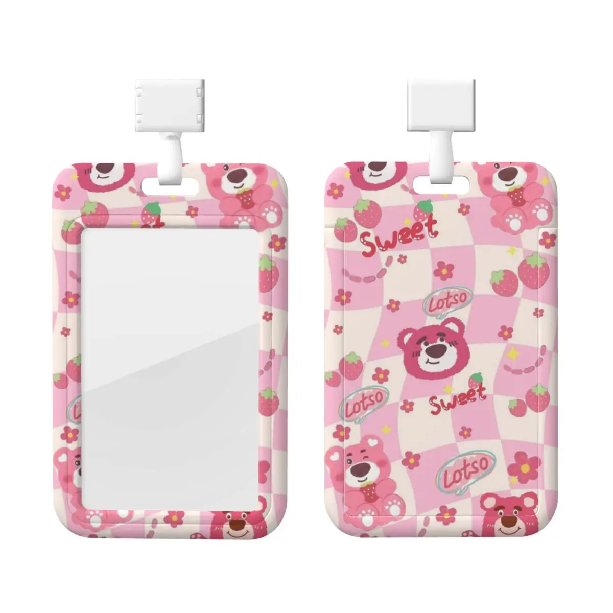 

Custom Lotso Anime Card Badge Holder For Office Card Holder Unisex Neck Lanyard Credit Card Holders Neck Strap