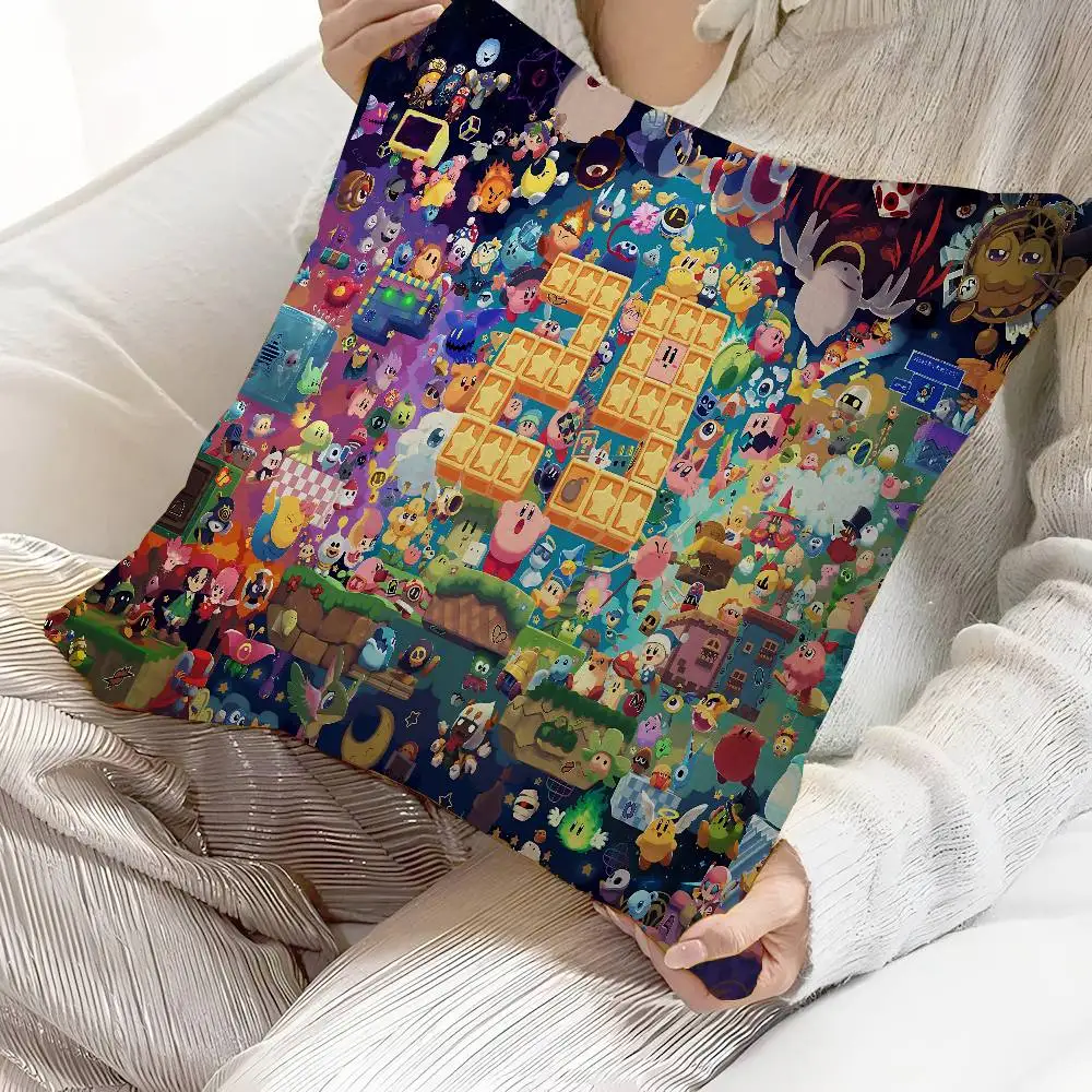 Cartoon Cute K-Kirbies Pillow Gift Home Office Decoration Pillow Bedroom Sofa Car Cushion CoverPillow Case view 6