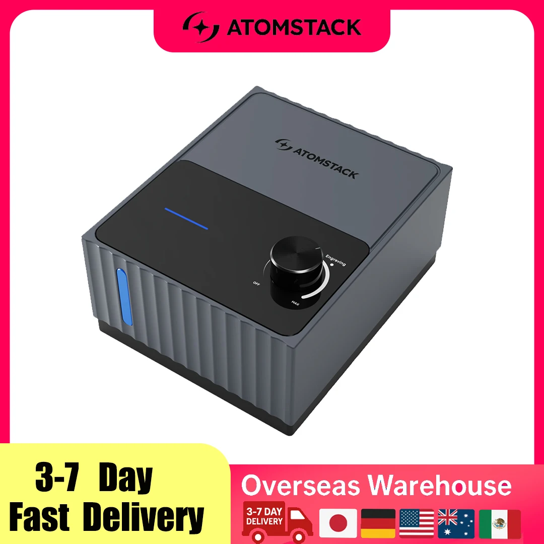 

ATOMSTACK F80 Air Assist Pump For Laser Engraver Cutter Machine 10-30L/min Adjustable Airflow Remove Smoke Dust Low Noise