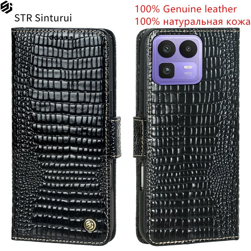 

STR Genuine leather lizard pattern card Slot Wallet Cover For Realme Neo8 Neo7 SE Neo7x Magnetic skin Flip shockproof phone Case
