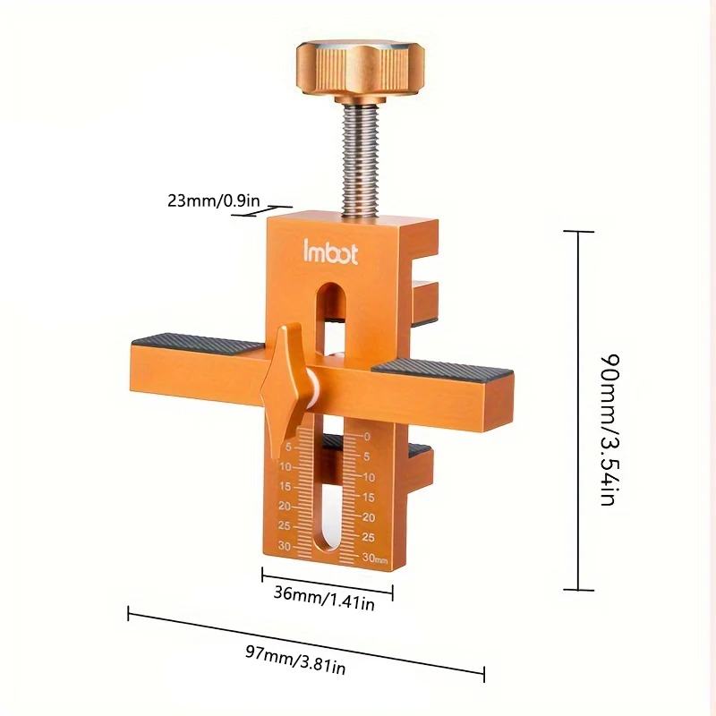 Imagem -03 - Gabarito de Instalação de Porta de Armário para Carpintaria Ferramenta de Posicionamento Rápido de Porta de Armário Faixa de Fixação Ajustável de Alumínio 740 mm