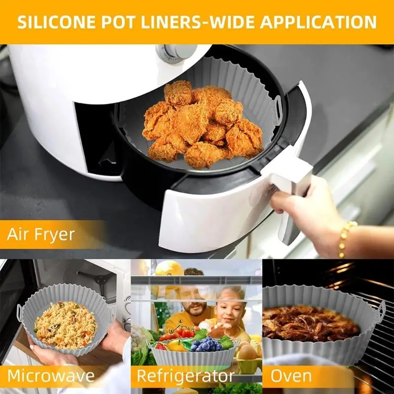 L8RE 2X Air Fryers nướng khay silicone thay thế giấy lót giấy da