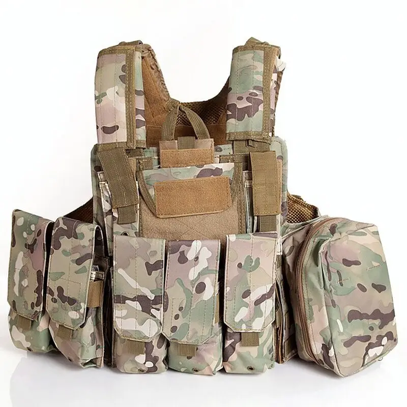 

Tactical Molle Combat Carrier Nylon CIRAS HEAVY DUTY ARMOR Vest Camouflage Training Uniform