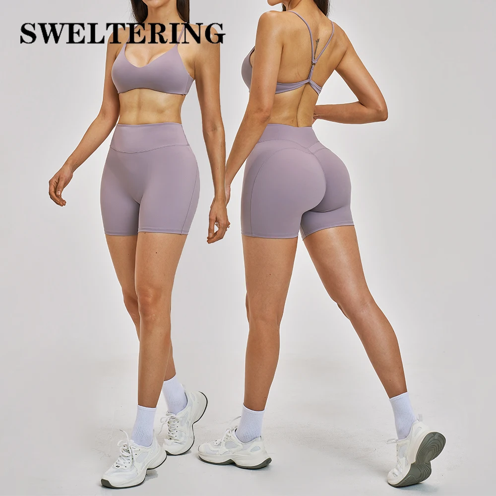 Yoga Suit Women's Tracksuits Gym Clothes Fitness Sportswear High Waist Hips Tights Female Yoga Set Workout Clothes Athletic Wear