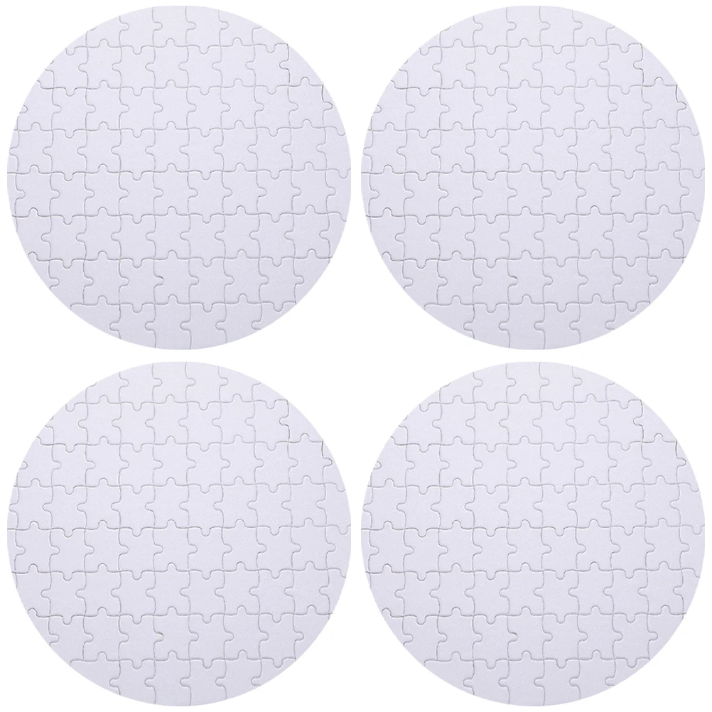 4 pezzi puzzle a trasferimento di calore spazi vuoti sublimazione bianco artigianale personalizzabile foto Shimmer puzzle gioco giocattolo per bambini