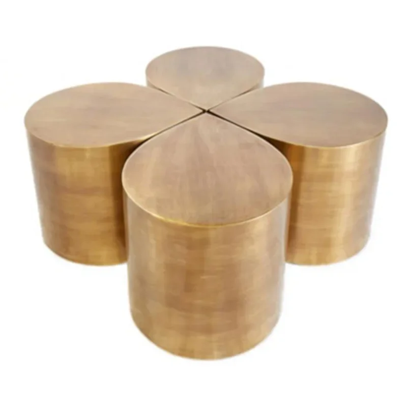 

Italian light luxury simple creative water drop hardware combination coffee table