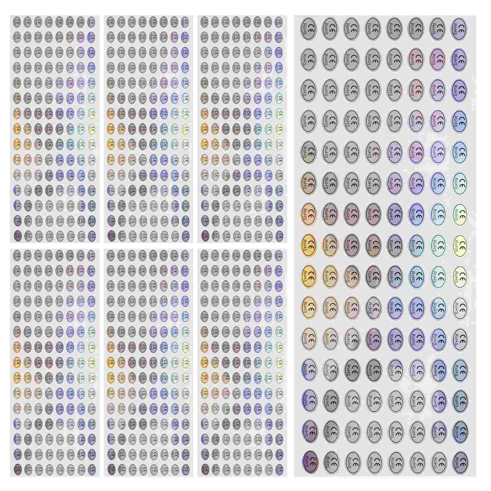 1000 Pcs Tag Label Sticker Trade Supplies Holographic Labels Trading Use Product Adhesive