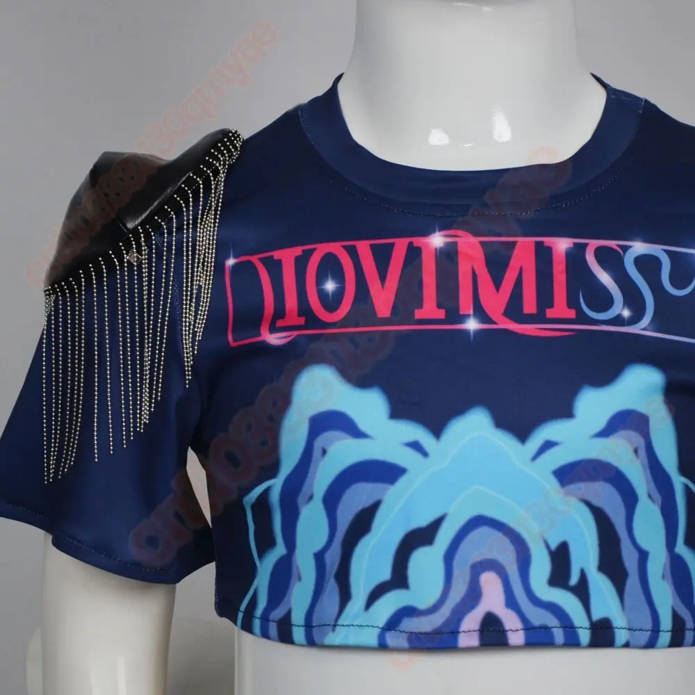 영화 K-Pop 악마 사냥꾼 코스프레 의상 미라 탑 스커트 키즈 세트 할로윈 파티 소품 무대 쇼 액세서리 어린이 선물