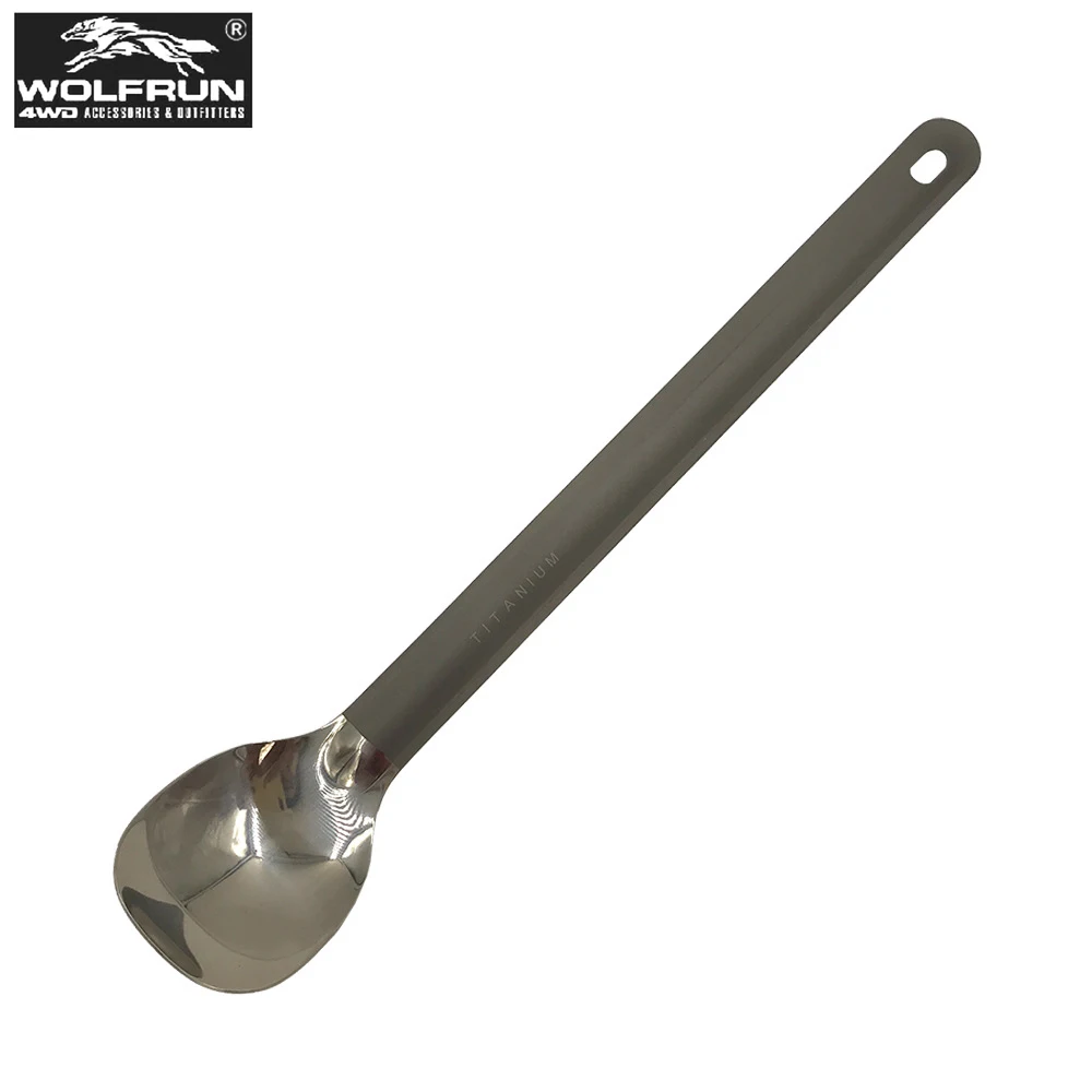 

Lightweight Titanium Long Handle Spoon Outdoor Picnic Titanium Spoon Multi-purpose Portable Tableware Outdoor Picnic Tableware