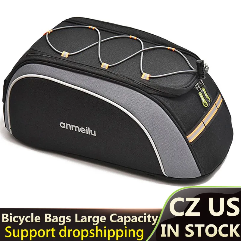 8L Bicycle Bags Large Capacity Waterproof Cycling Bag Mountain Bike Saddle Rack Trunk Bags Luggage Carrier Bike Bag