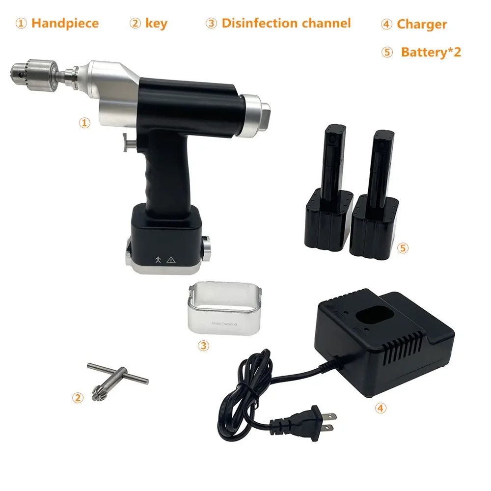 

Cannulated Drill Electric Bone Drill Autoclavable Orthopedic Power Tool Set Stainless Steel