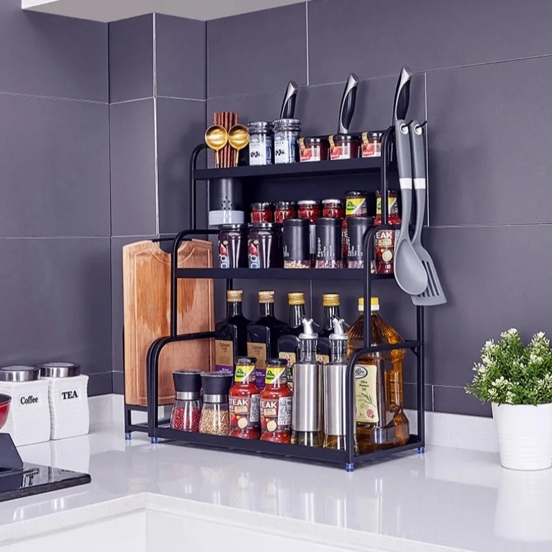 

Stainless Steel Spice Holder, Multi‑Purpose Seasoning Rack, Utensil Organizer, Countertop Condiment Stand—For Neat Kitchens