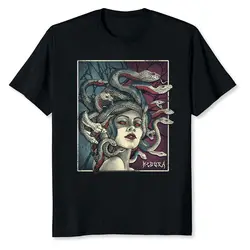 Cool Mythology Gorgon In Greek Mythology T-Shirt  For Men Clothing Women Short Sleeve Tees Vintage High Quality 100%Cotton