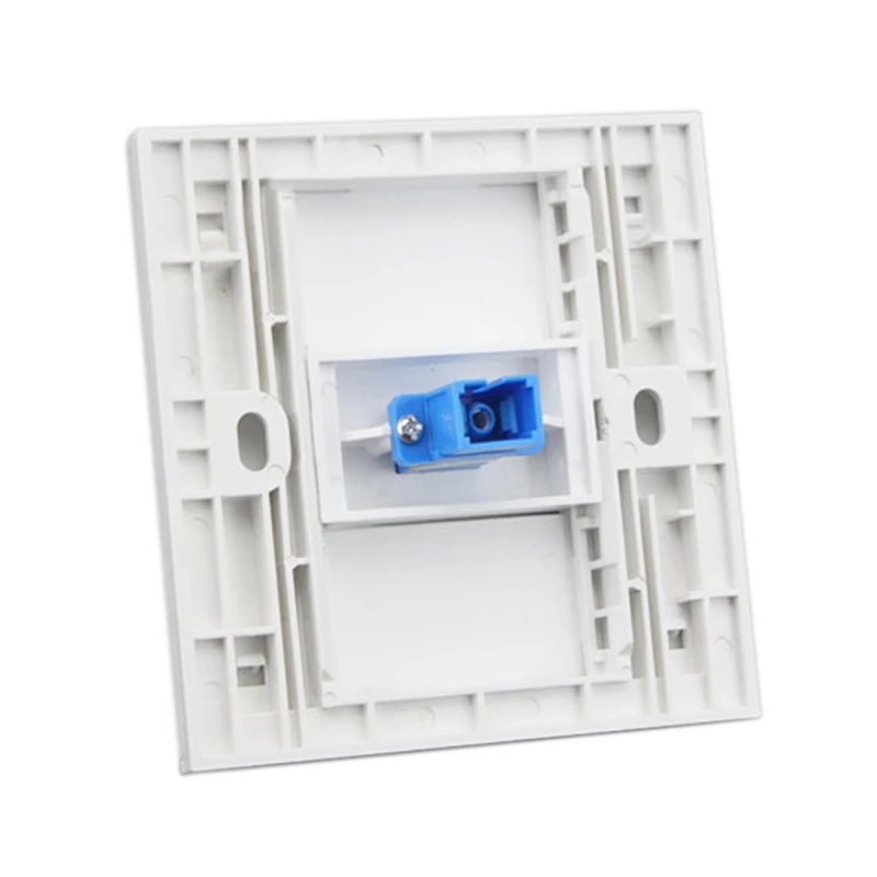 White Panel One Port SC UPC Optical Fiber Wall Outlet Socket SC-SC Female To Female Faceplate