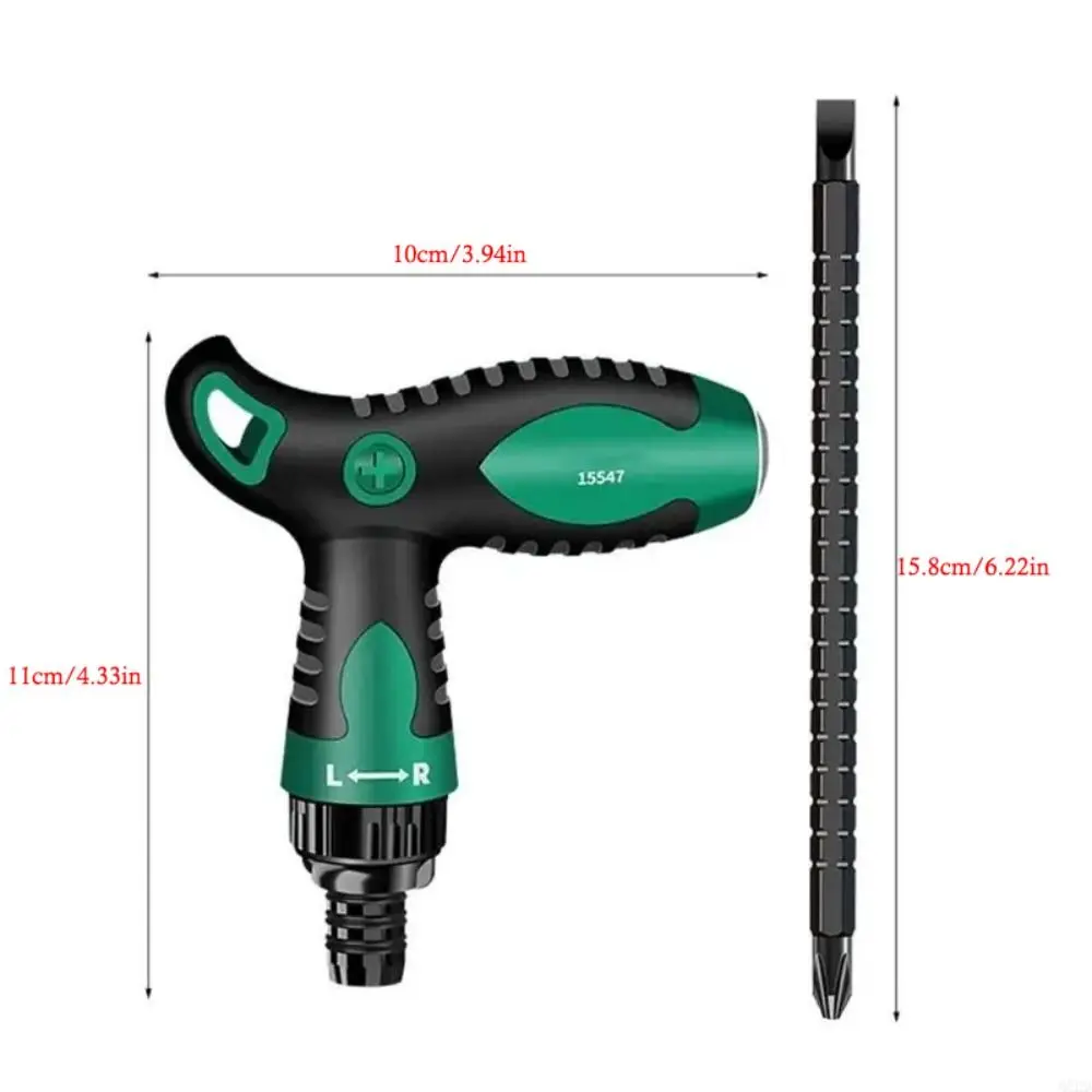 Insulated Handle Ratchet Handle Screwdriver Set Adjustable Telescopic Telescopic Screwdriver Set Slotted Double Head