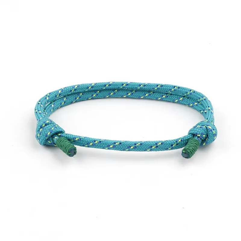 Simple Grade A Nylon Rope Bracelet Men Handmade Weaven Adjustable Double Layer Easy Hook Cord Braclet Good Luck Boyfriend Joias