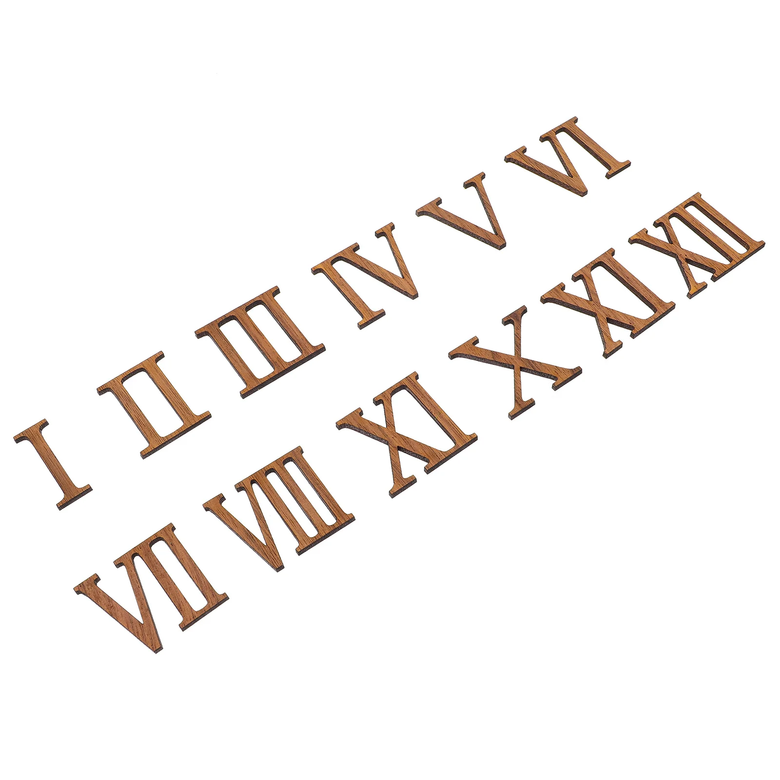 12Pcs Clock Numerals Kit Roman Number Replacement Parts Wood for Wall Clock DIY Repair Hands Replacement Parts view 4