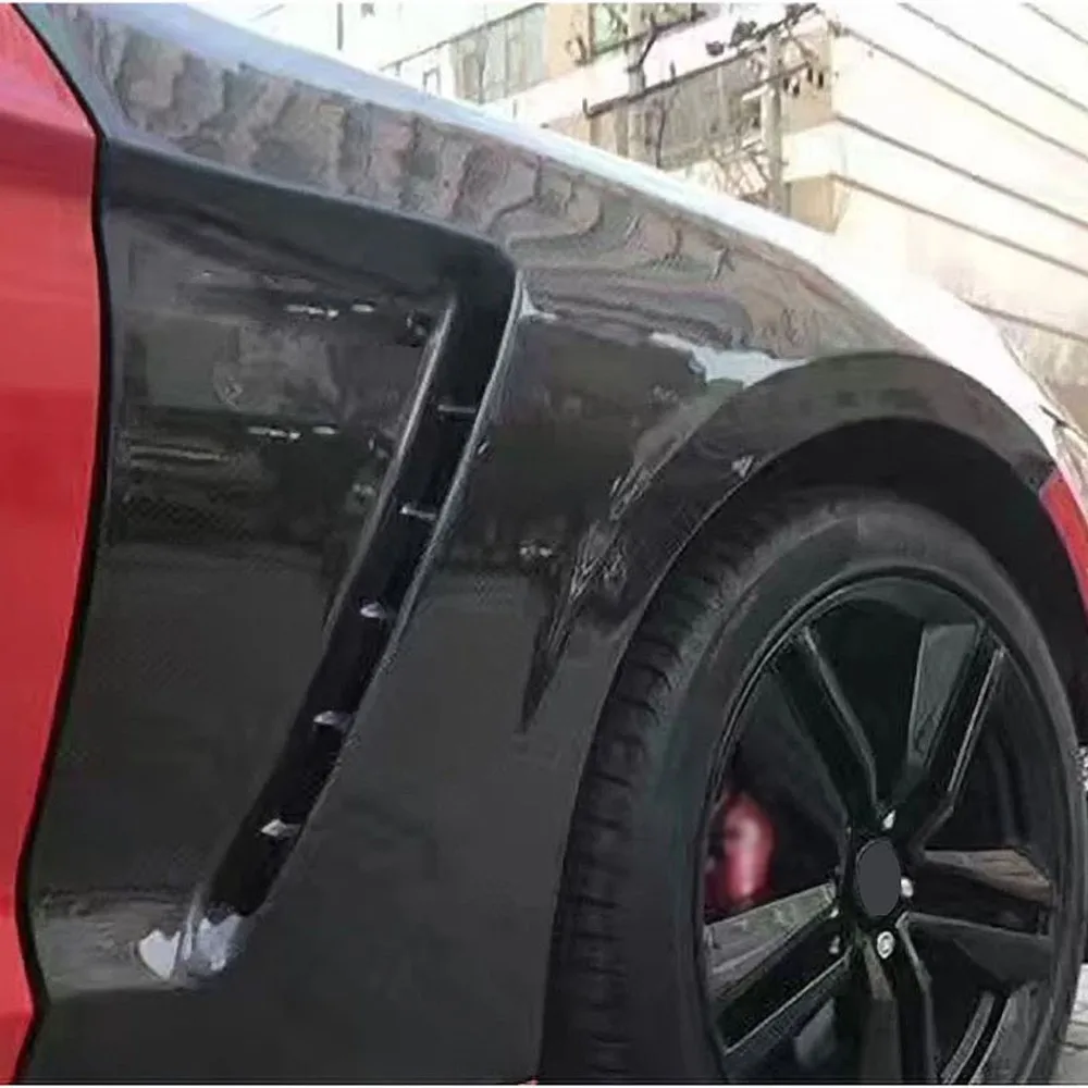 

Накладки-сплиттеры JCHEY из настоящего карбона на передний бампер и боковые крылья для Ford Mustang 2018-2023, стайлинг-комплект FRP