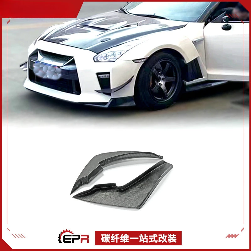 

Для Nissan GTR R35 (2017 Модель) Передний бампер из углеродного волокна, воздушный нож, спойлер, стиль AP, воздушное лезвие