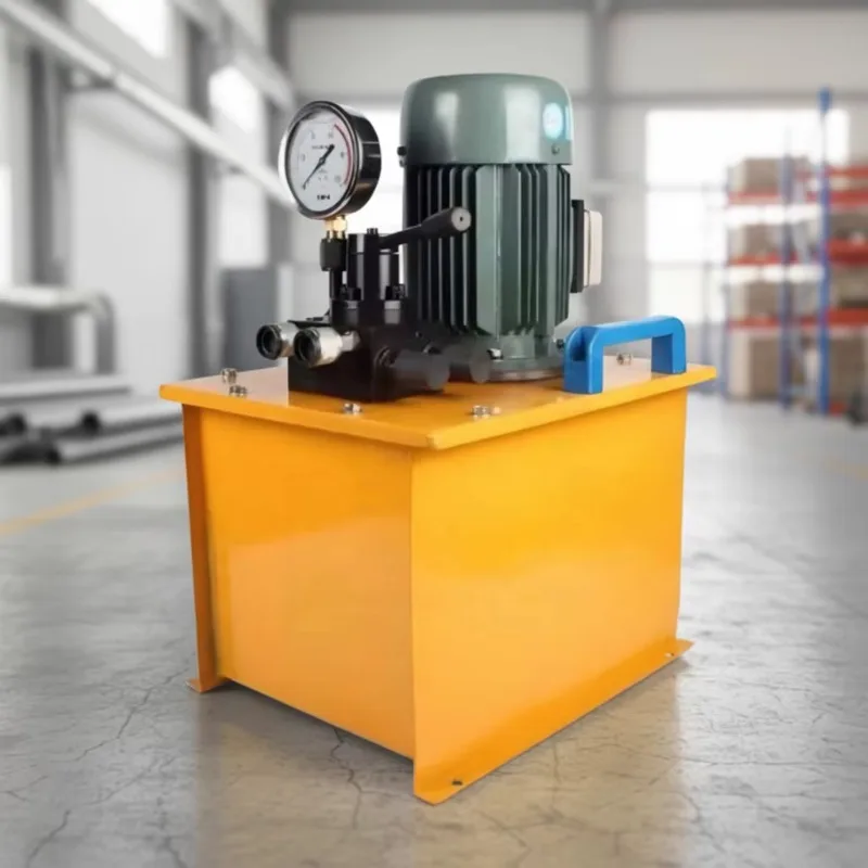 Double acting electric hydraulic pump 630bar 0.75KW 220V 16L manual valve hydraulic power unit