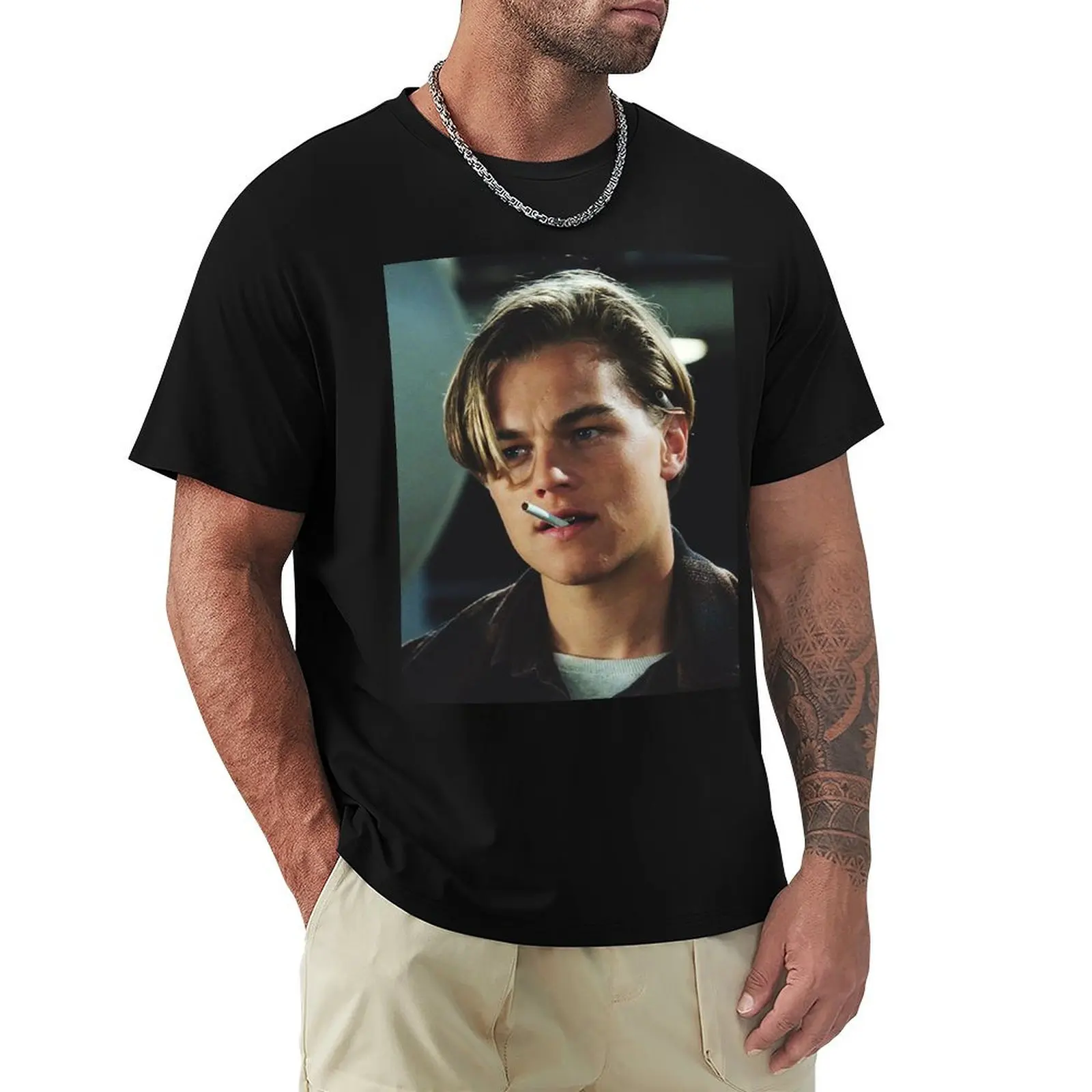 Leonardo DiCaprio T-Shirt graphics blacks essential t shirt mens graphic t-shirts hip hop