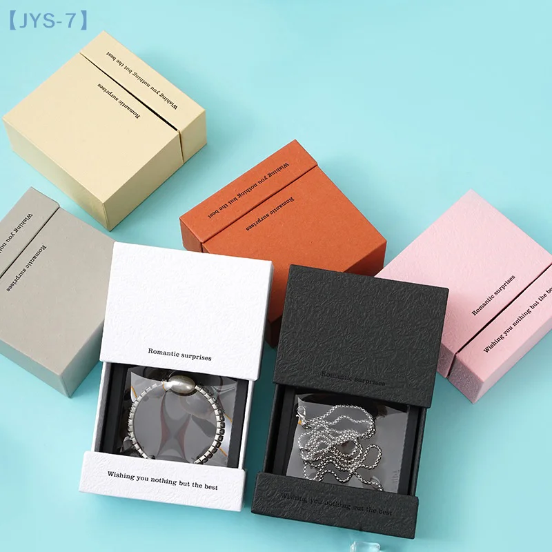 

Thick Paper Drawers Jewelry Packaging Boxes Ring Necklace Bracelets Earring Storage Gift Case Jewelry Storage Box