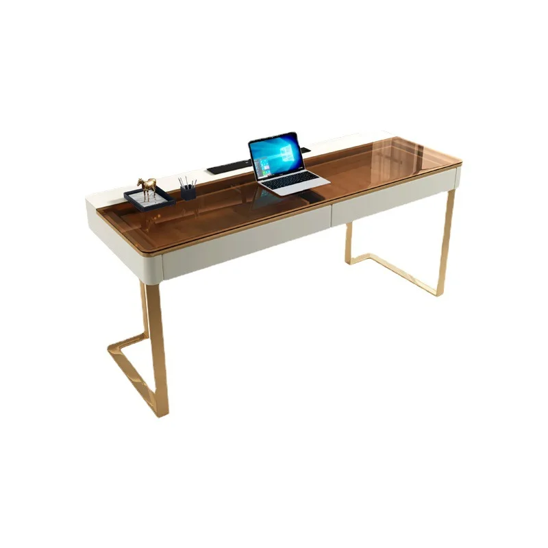 

！@Italian Luxury Desk Modern Minimalist Design Durable High-End Study Computer Office or Bedroom Computer Desk