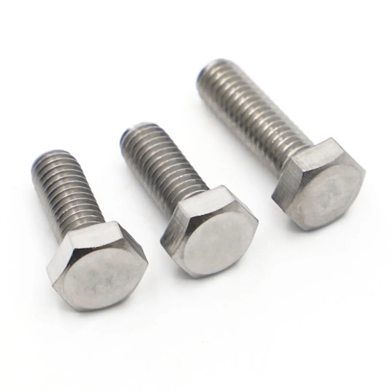 External Hex Hexagon Head Screws with Full Thread M3 M4 M5 M6 M8 M10 M12 304 Stainless Steel Hexagon Head Bolt DIN933