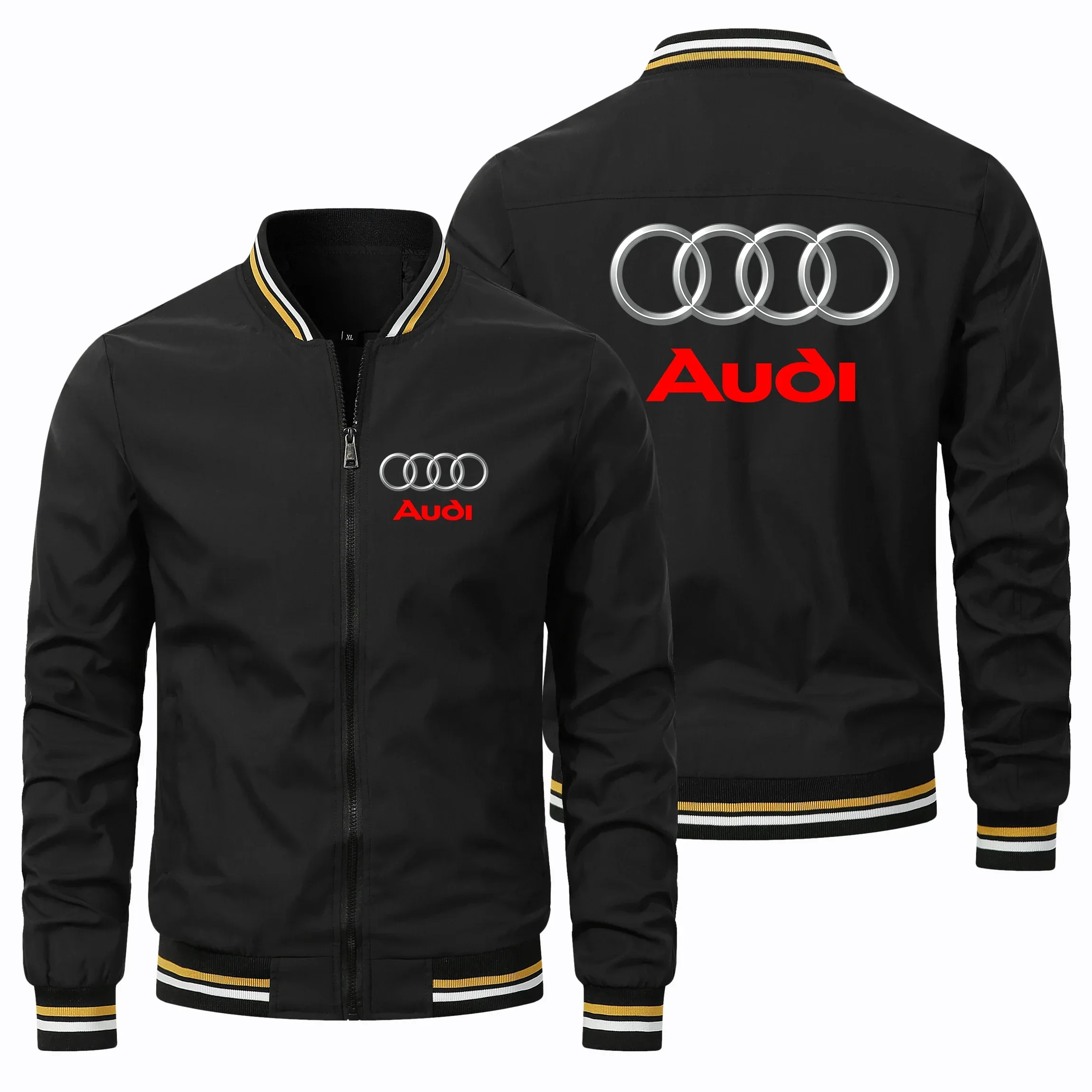 

2024 Autumn New Motorcycle Jacket Audi A6 A8 Q5 Q7 RS Logo Print Jacket Fashion Biker Jacket Racing Uniform Men Audi Clothing