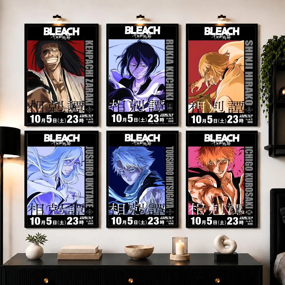 Heizaki Ichigo Rukia Anime Poster Wall Art Sticker For Living Room Bedroom Bar Home Decor Mural Painting Decoration